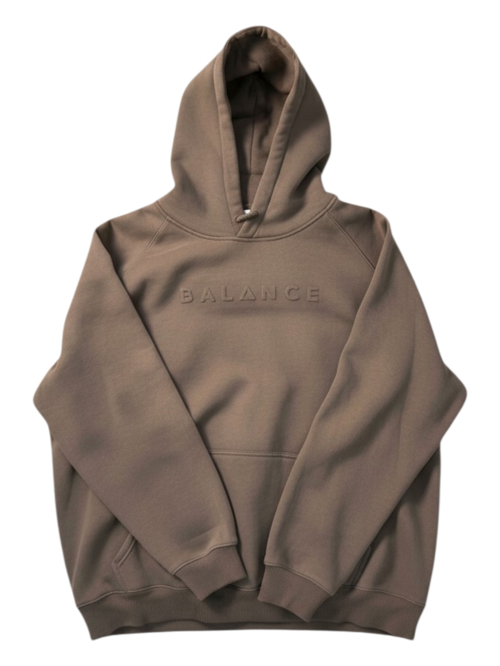 Balance Hoodie Mens Large Neutral Minimalist Streetwear Essentials Core Oversize